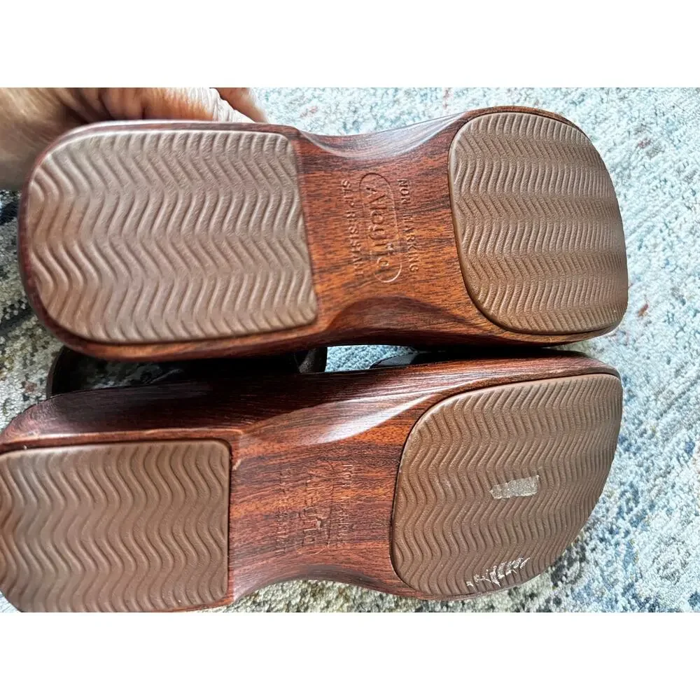 NEW Alegria OPA Brown Leather Mary Jane Comfort Clogs Shoes Women's EU 36 US 6